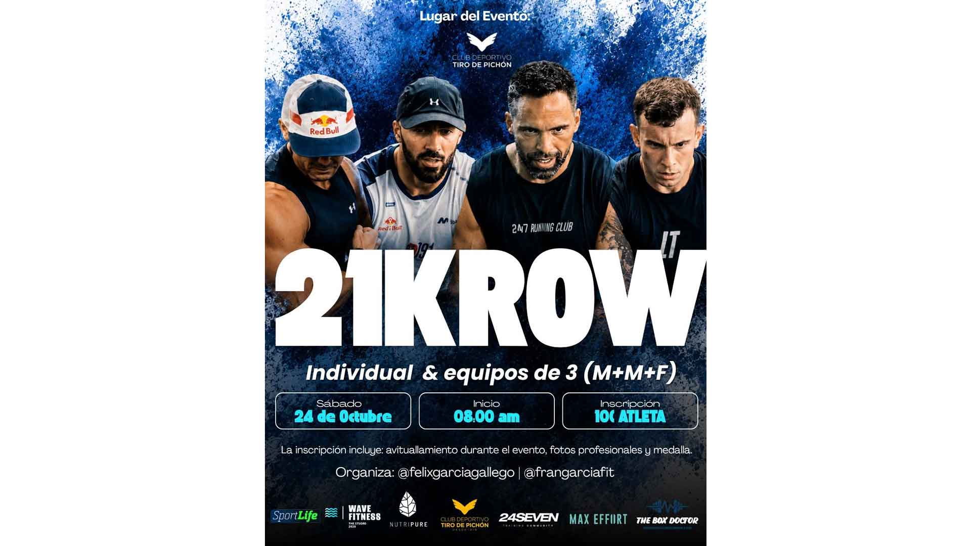 Media maratón de remo indoor octubre 2026