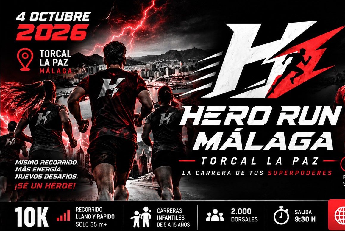 Hero Run Málaga: el 10K del Torca-La Paz se convierte en la Carrera de tus superpoderes