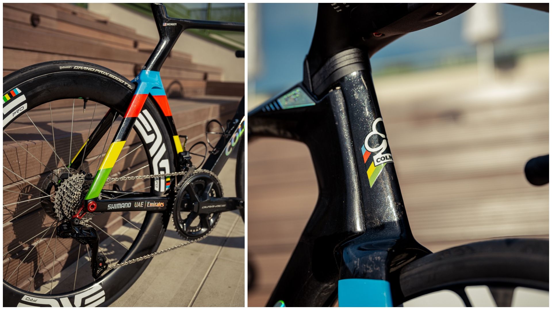 Colnago Y1Rs del campeón del mundo Brandon McNulty
