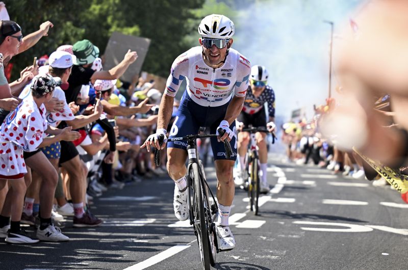 Burgaudeau, al ataque en el Tour de Francia de 2025.