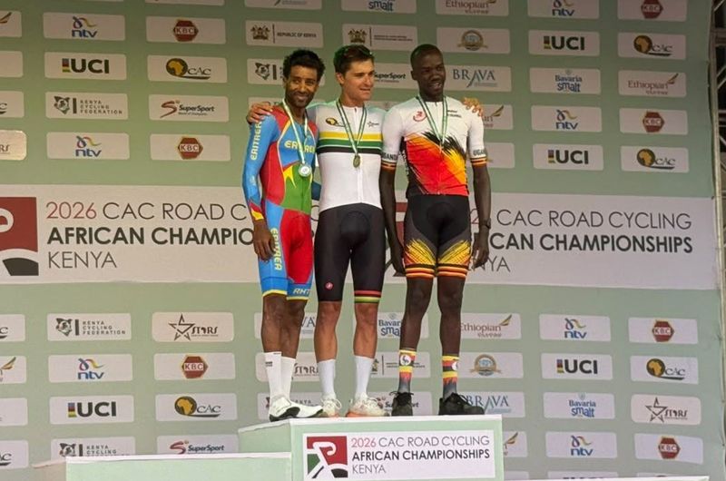 Podio campeonato de Africa contrarreloj