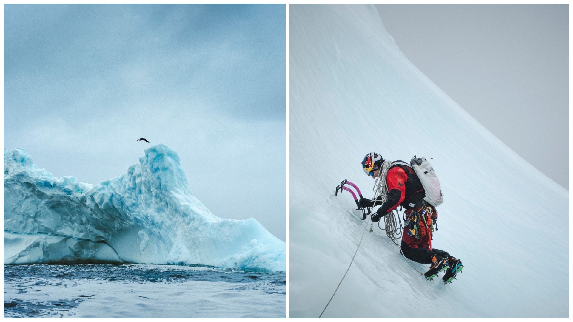 La primera mujer en saltar desde un iceberg