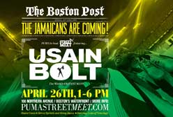Imagen de Galeria de Usain bolt reta a la gente de Boston