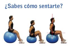 Imagen de Galeria de Mejora tu espalda usando el fitball como silla