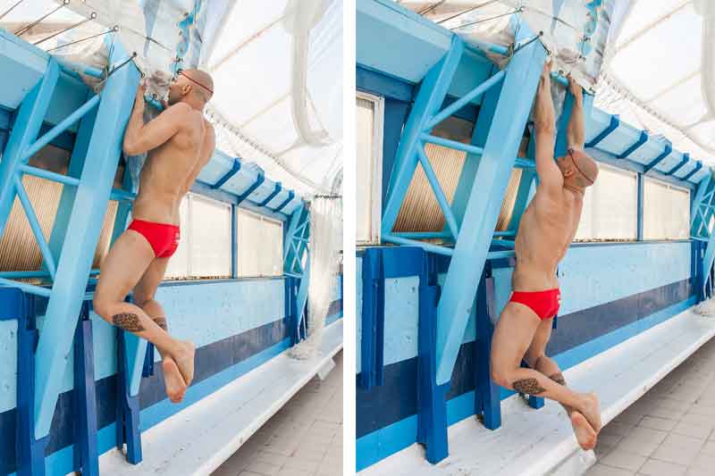 Crossfit en el agua: dominadas