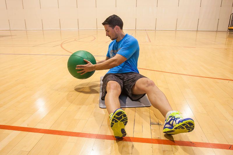 Abdominales zona inferior con balón