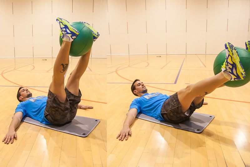 Abdominales inferiores con balón