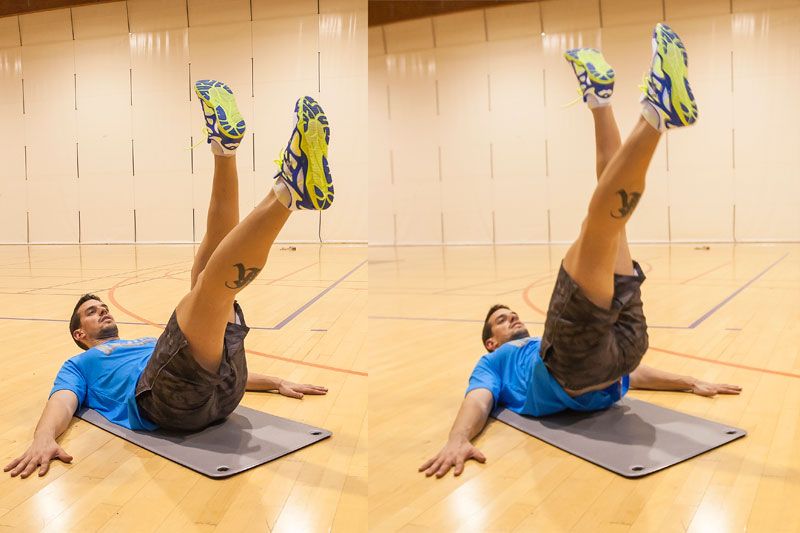 Abdominales inferiores puntas al cielo