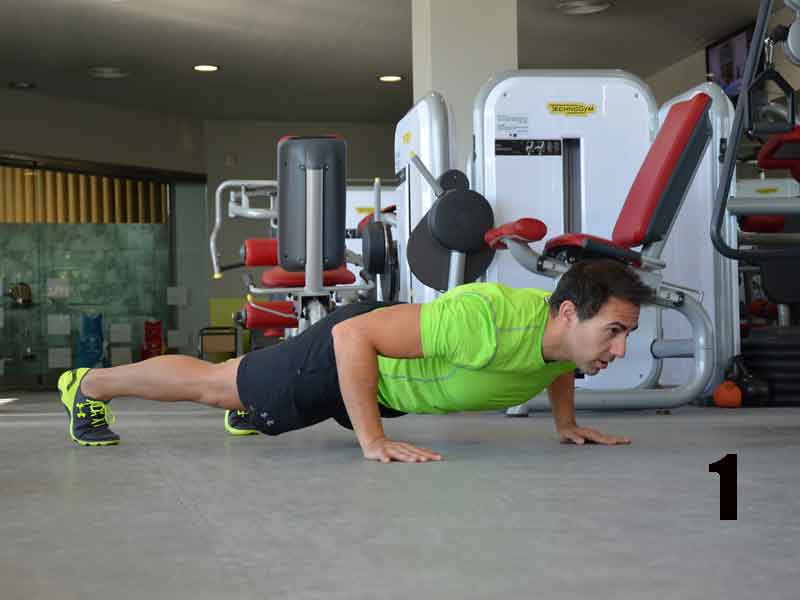 Push up en el suelo