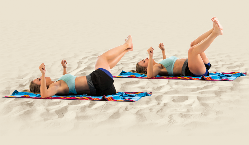 Circuito de abdominales para llevarte a la playa o piscina