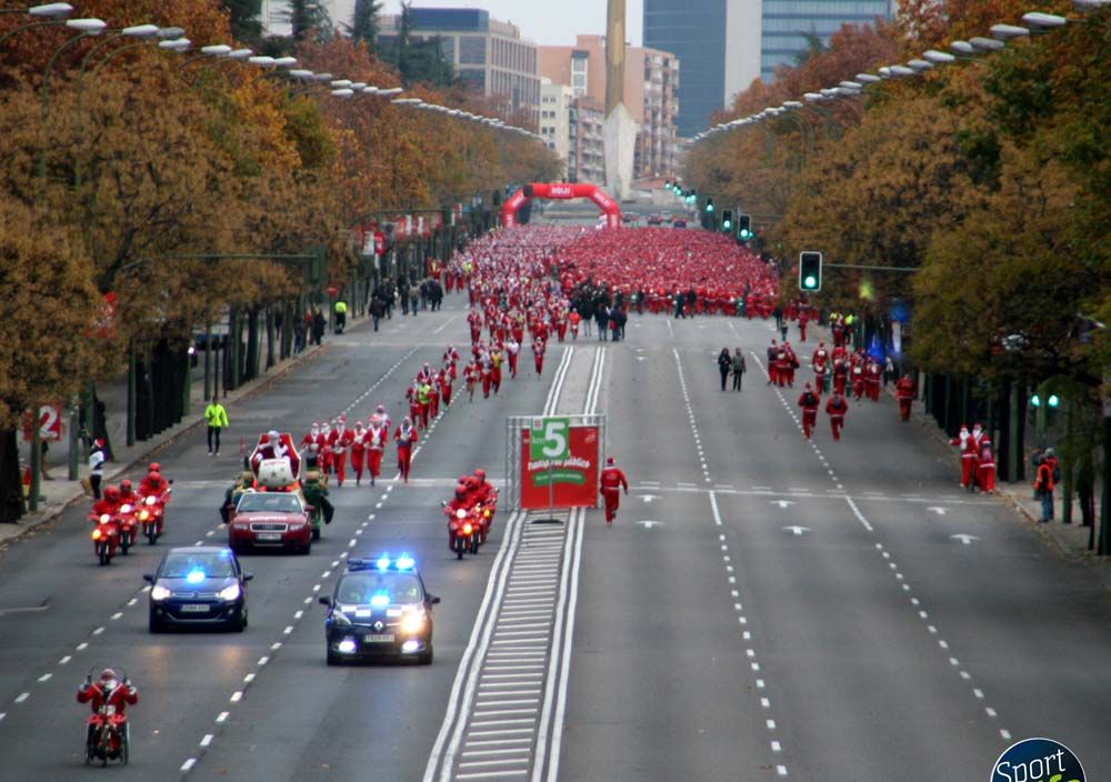 Carrera de Papá Noel, ambiente durante la carrera