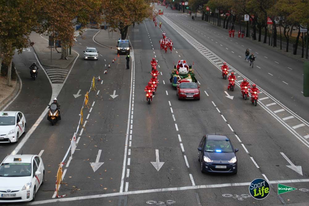 Carrera de Papá Noel, ambiente durante la carrera