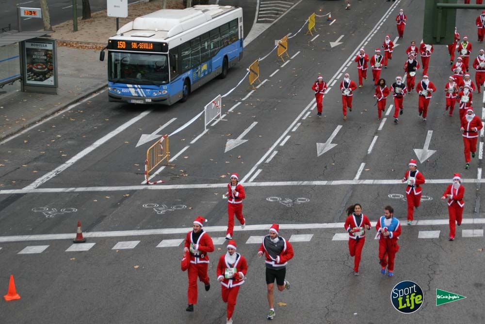 Carrera de Papá Noel, ambiente durante la carrera