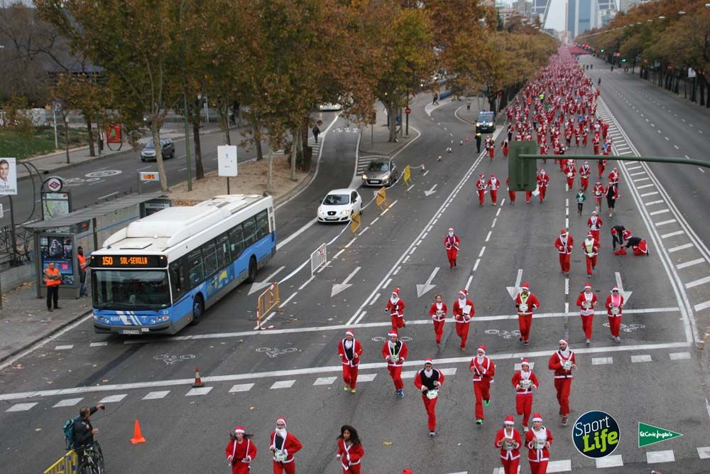 Carrera de Papá Noel, ambiente durante la carrera