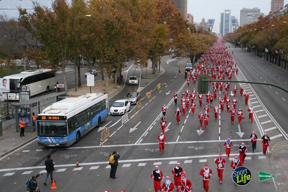 Carrera de Papá Noel, ambiente durante la carrera