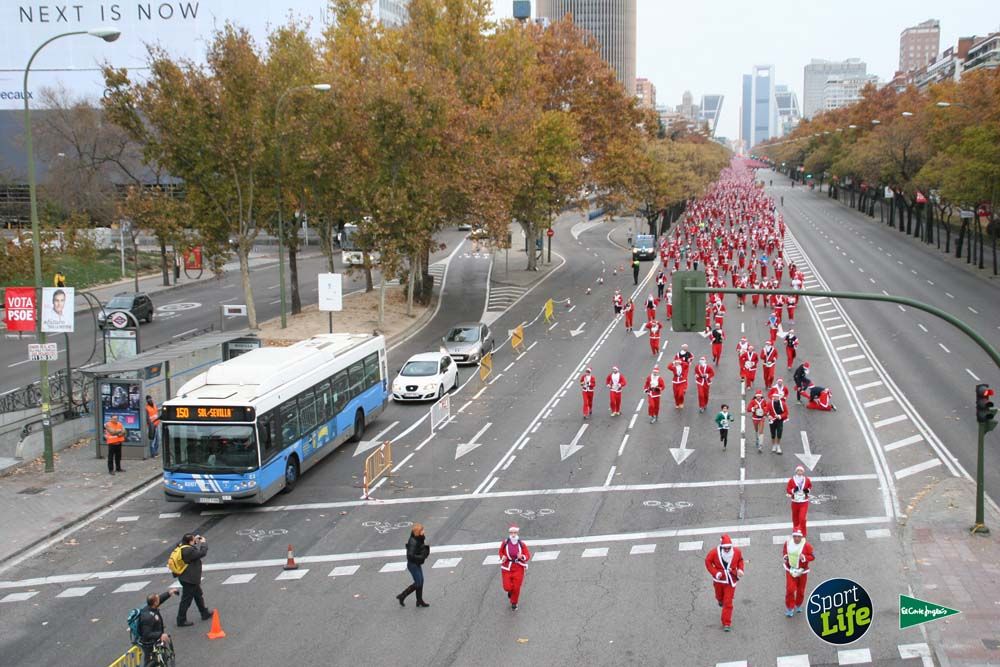 Carrera de Papá Noel, ambiente durante la carrera