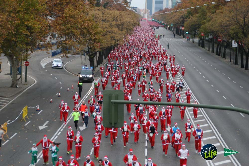 Carrera de Papá Noel, ambiente durante la carrera