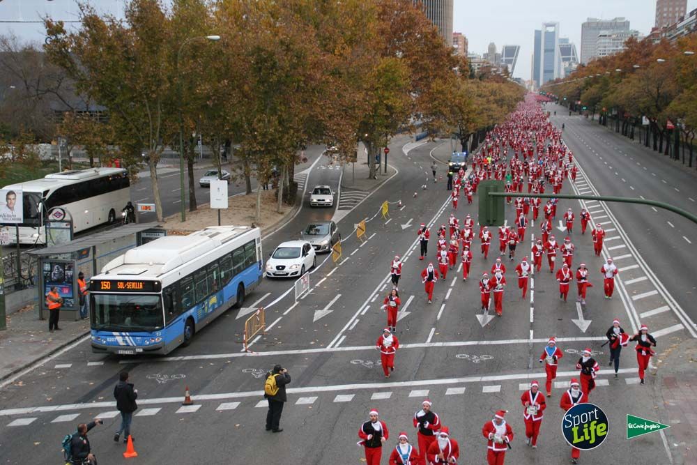 Carrera de Papá Noel, ambiente durante la carrera
