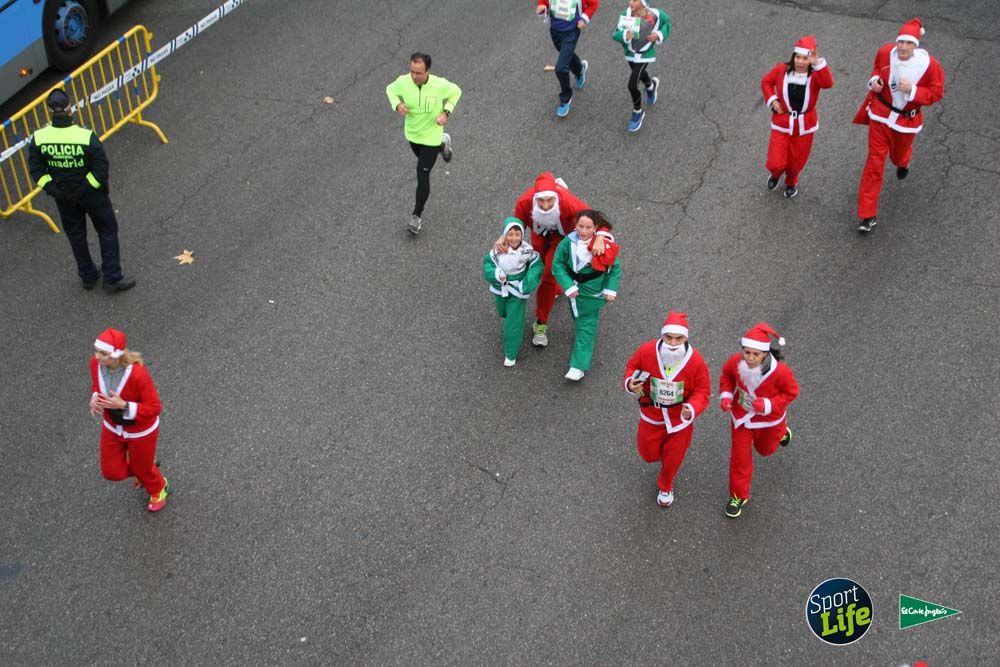 Carrera de Papá Noel, ambiente durante la carrera