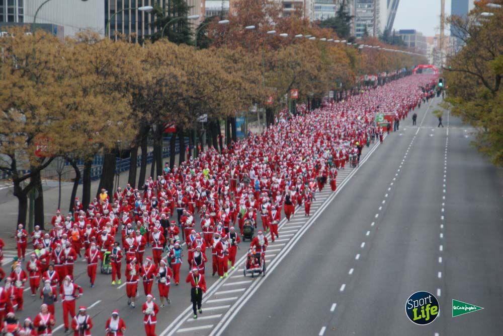 Carrera de Papá Noel, ambiente durante la carrera