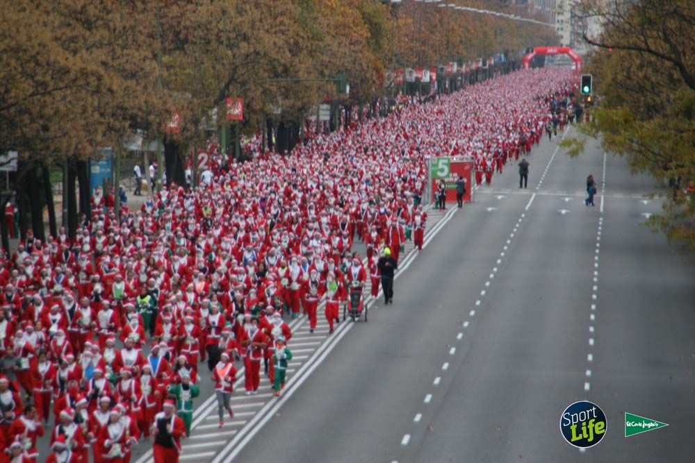 Carrera de Papá Noel, ambiente durante la carrera