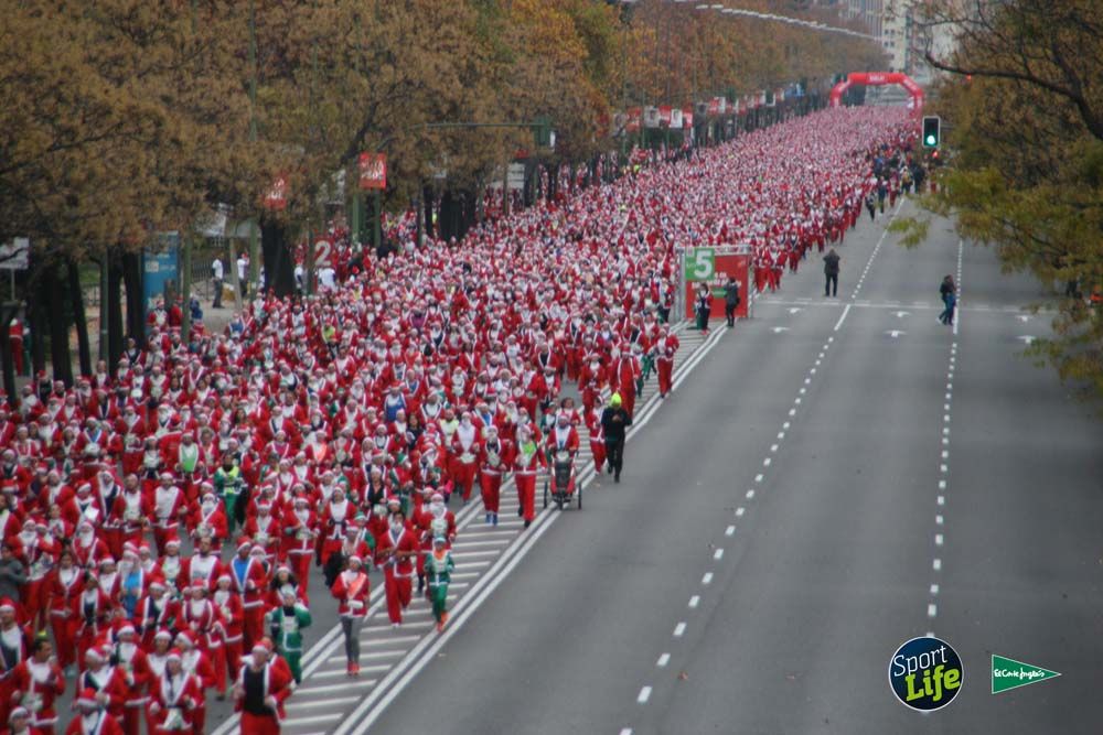 Carrera de Papá Noel, ambiente durante la carrera