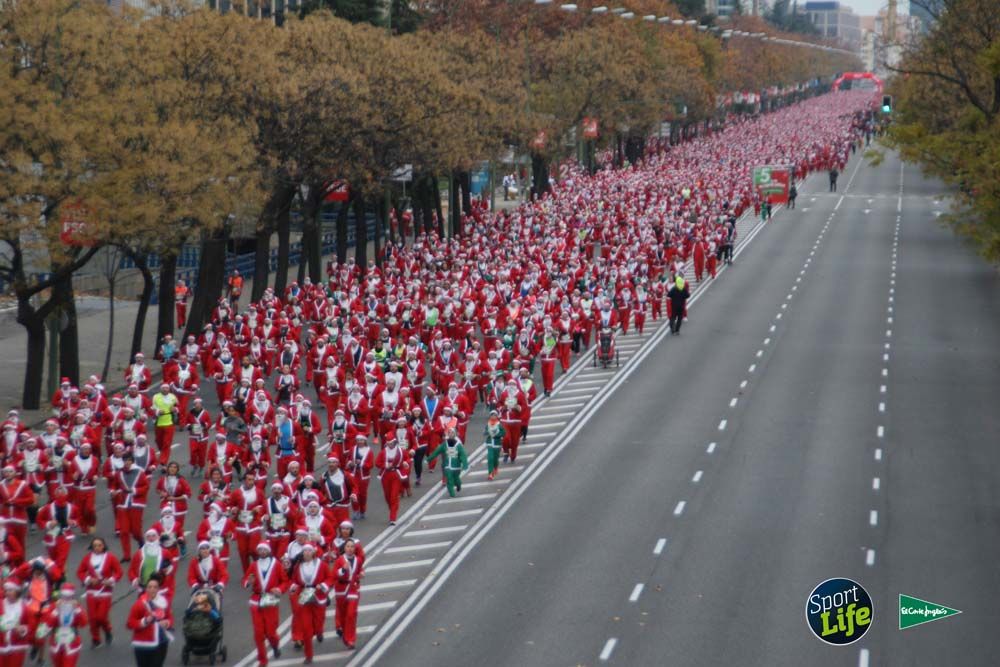 Carrera de Papá Noel, ambiente durante la carrera