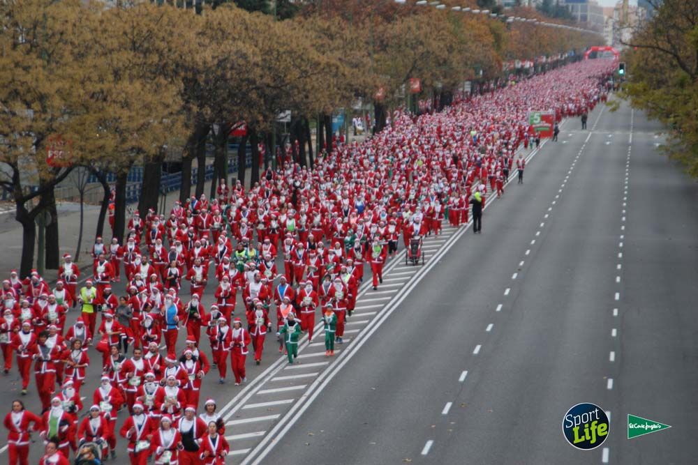 Carrera de Papá Noel, ambiente durante la carrera