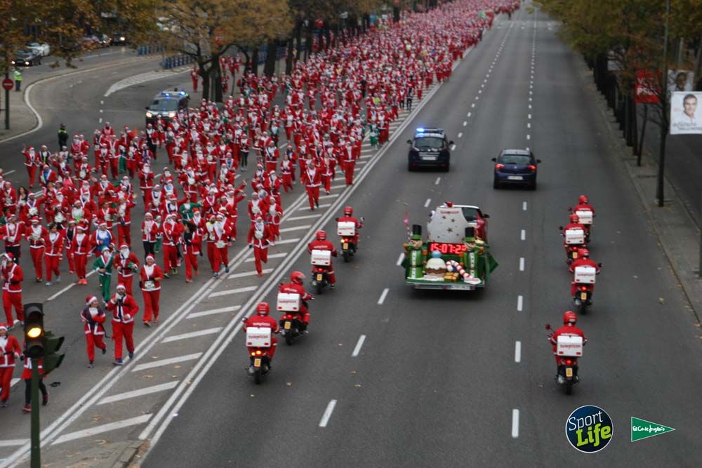 Carrera de Papá Noel, ambiente durante la carrera