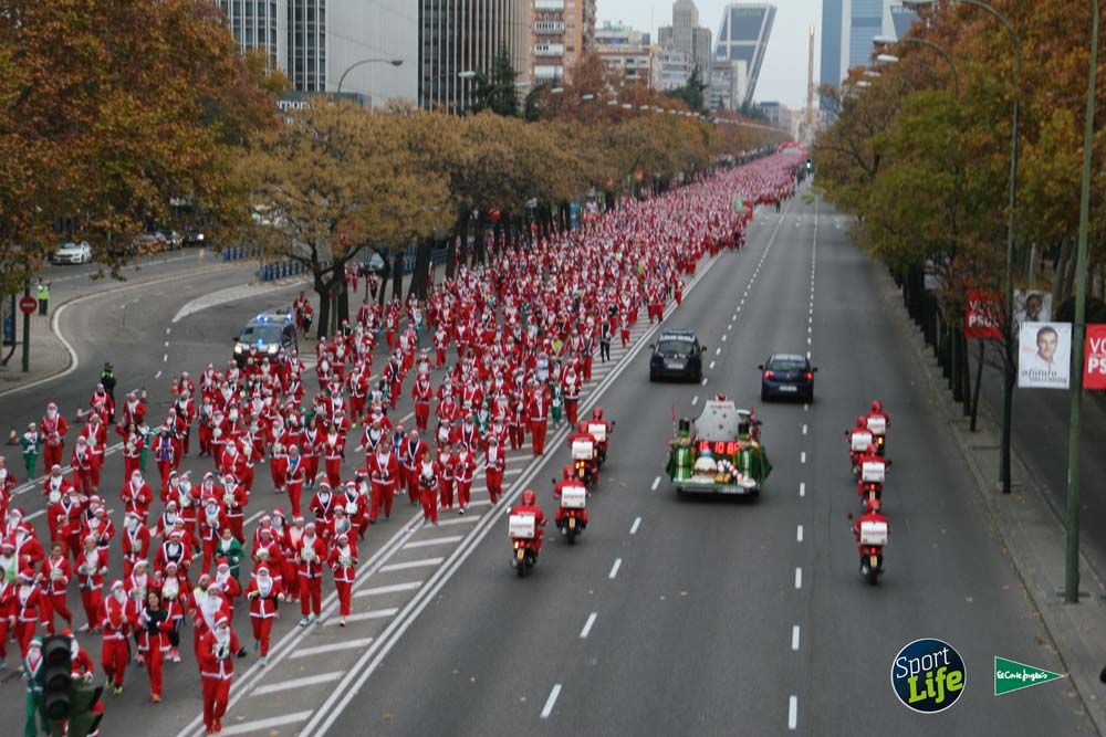 Carrera de Papá Noel, ambiente durante la carrera