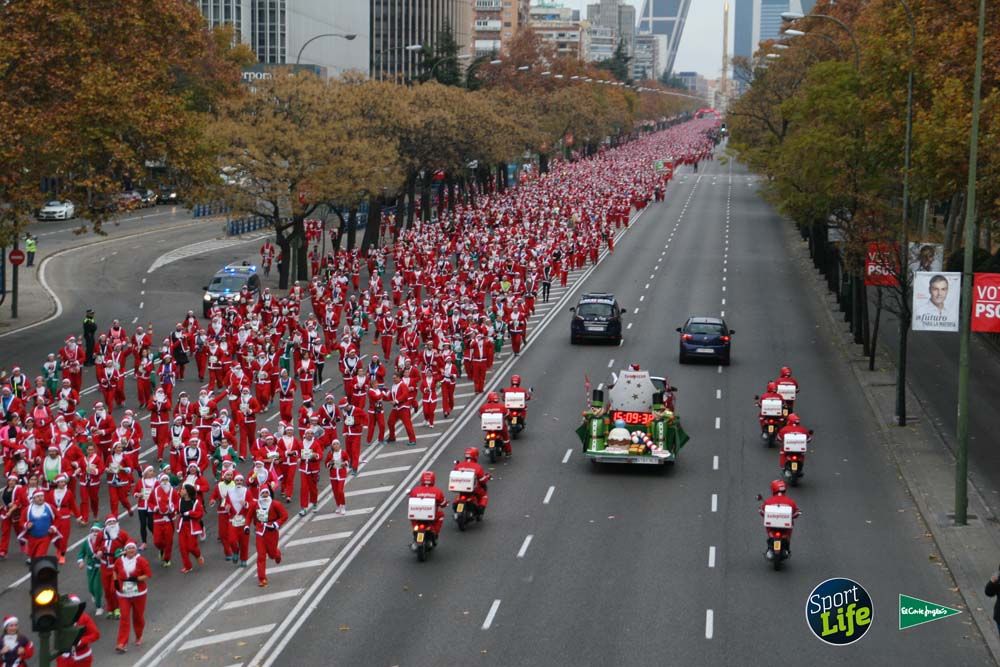 Carrera de Papá Noel, ambiente durante la carrera