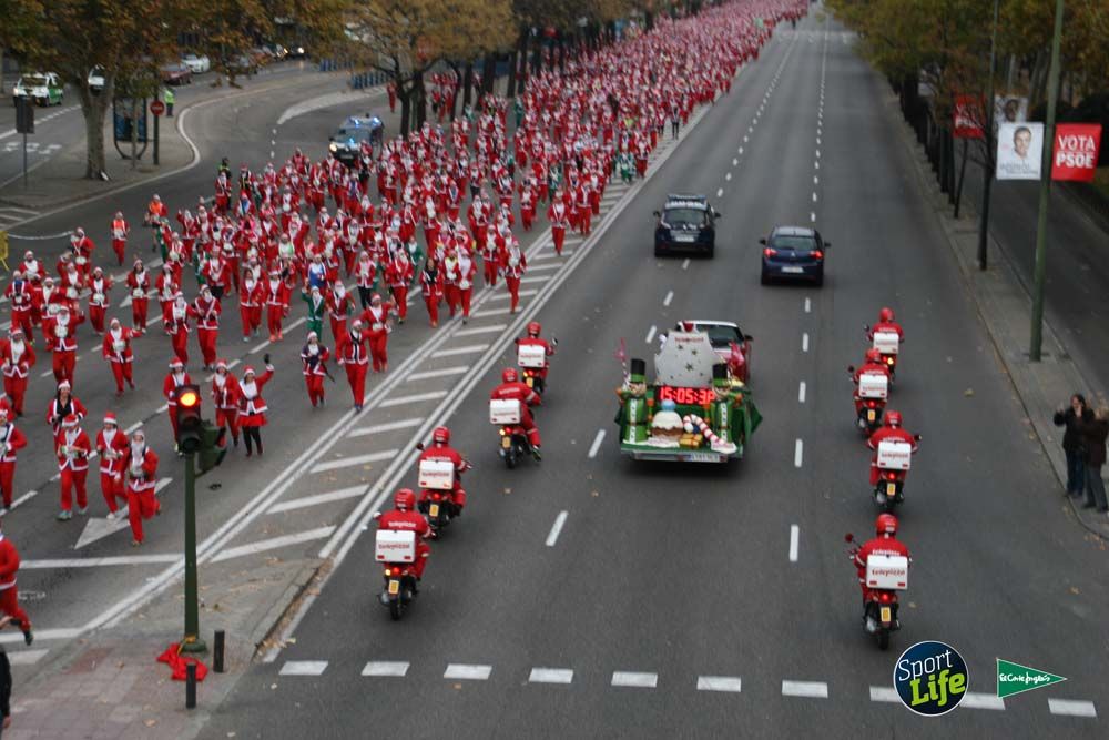 Carrera de Papá Noel, ambiente durante la carrera