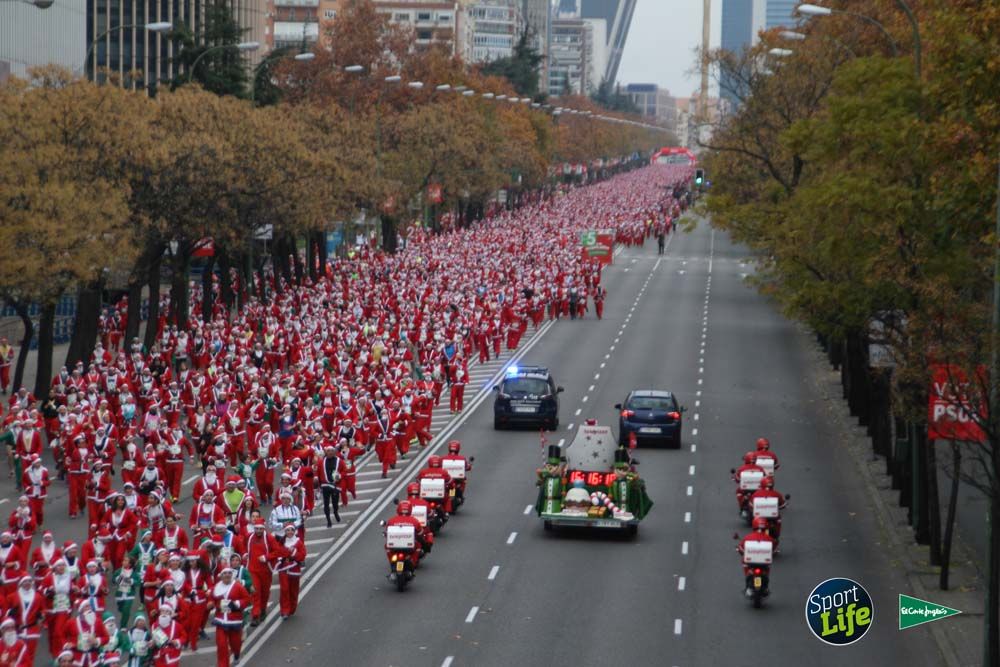 Carrera de Papá Noel, ambiente durante la carrera