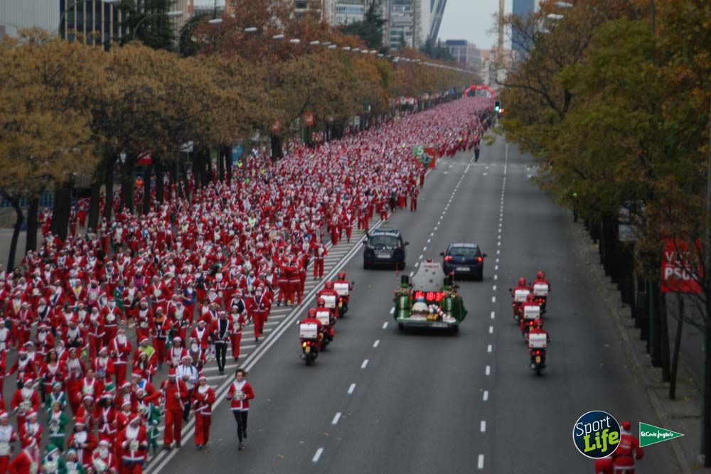 Carrera de Papá Noel, ambiente durante la carrera