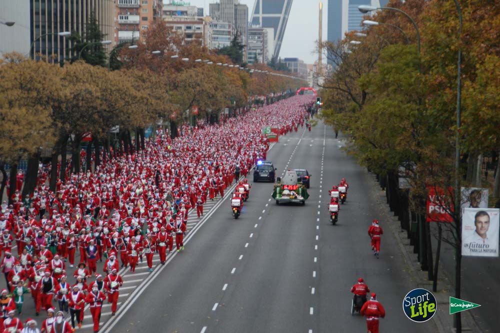 Carrera de Papá Noel, ambiente durante la carrera