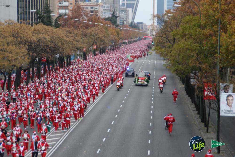 Carrera de Papá Noel, ambiente durante la carrera