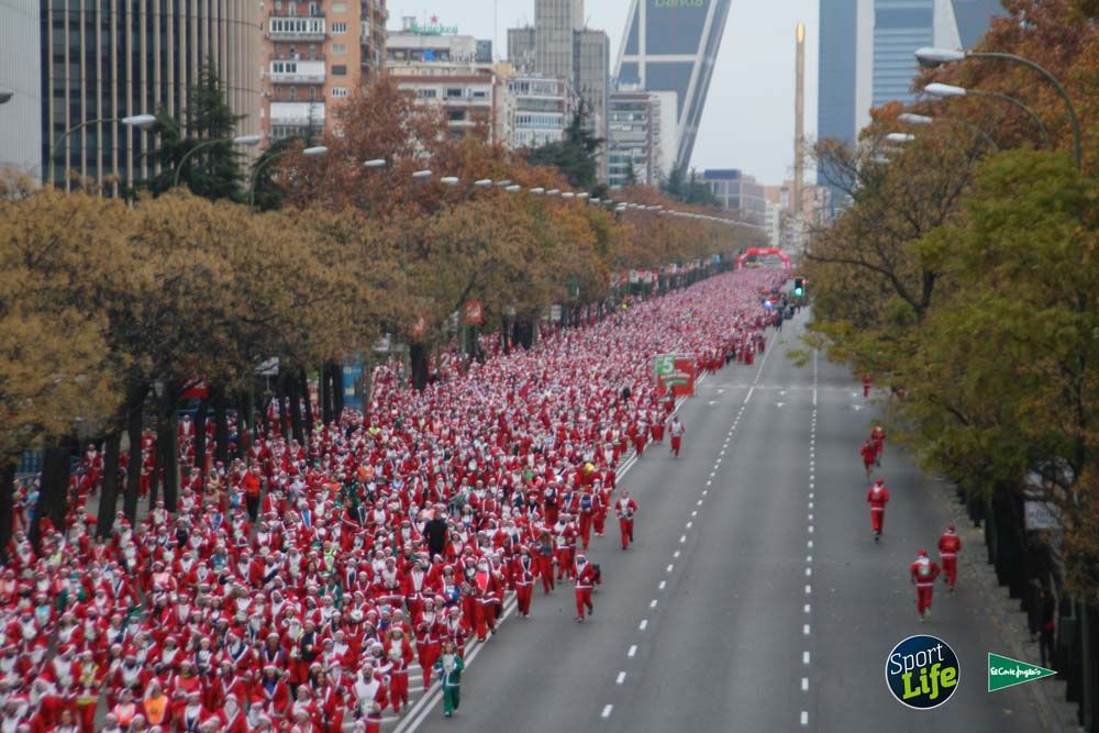 Carrera de Papá Noel, ambiente durante la carrera