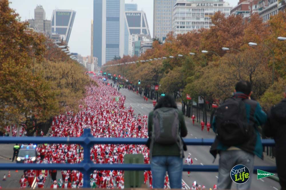 Carrera de Papá Noel, ambiente durante la carrera
