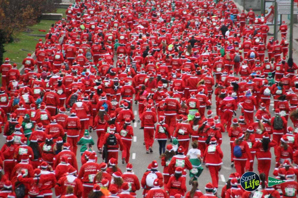 Carrera de Papá Noel, ambiente durante la carrera