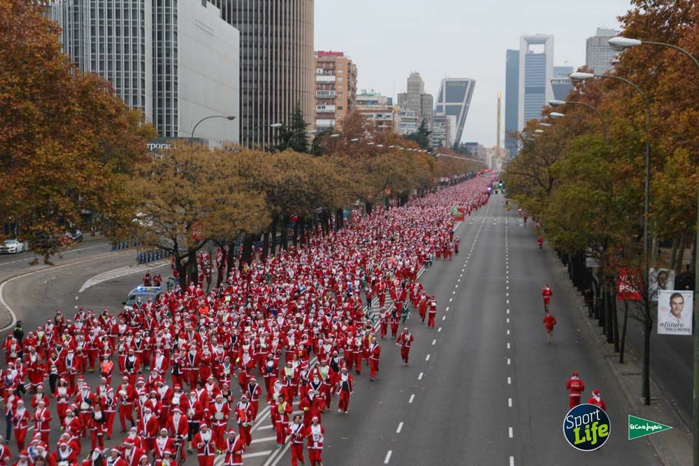 Carrera de Papá Noel, ambiente durante la carrera
