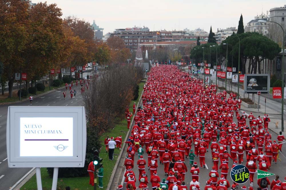 Carrera de Papá Noel, ambiente durante la carrera
