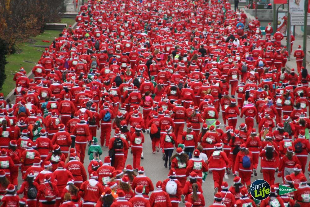 Carrera de Papá Noel, ambiente durante la carrera