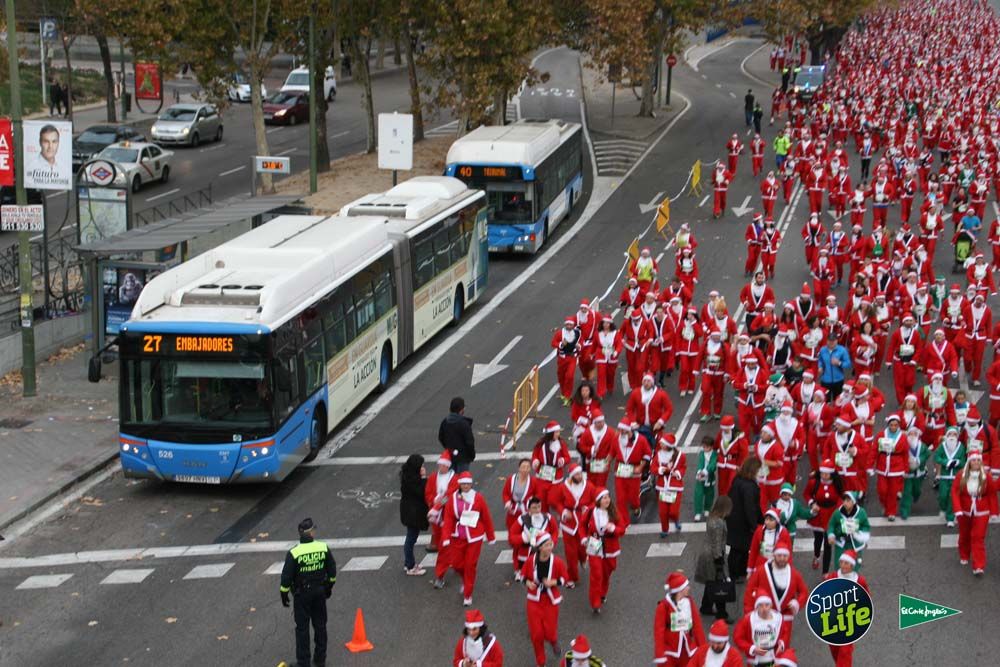 Carrera de Papá Noel, ambiente durante la carrera