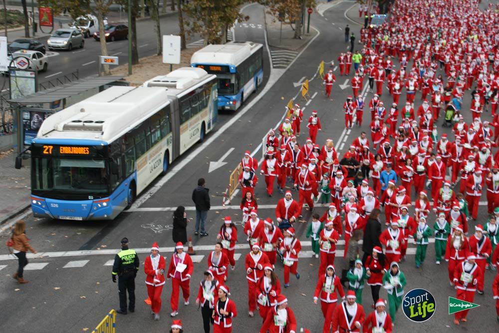 Carrera de Papá Noel, ambiente durante la carrera