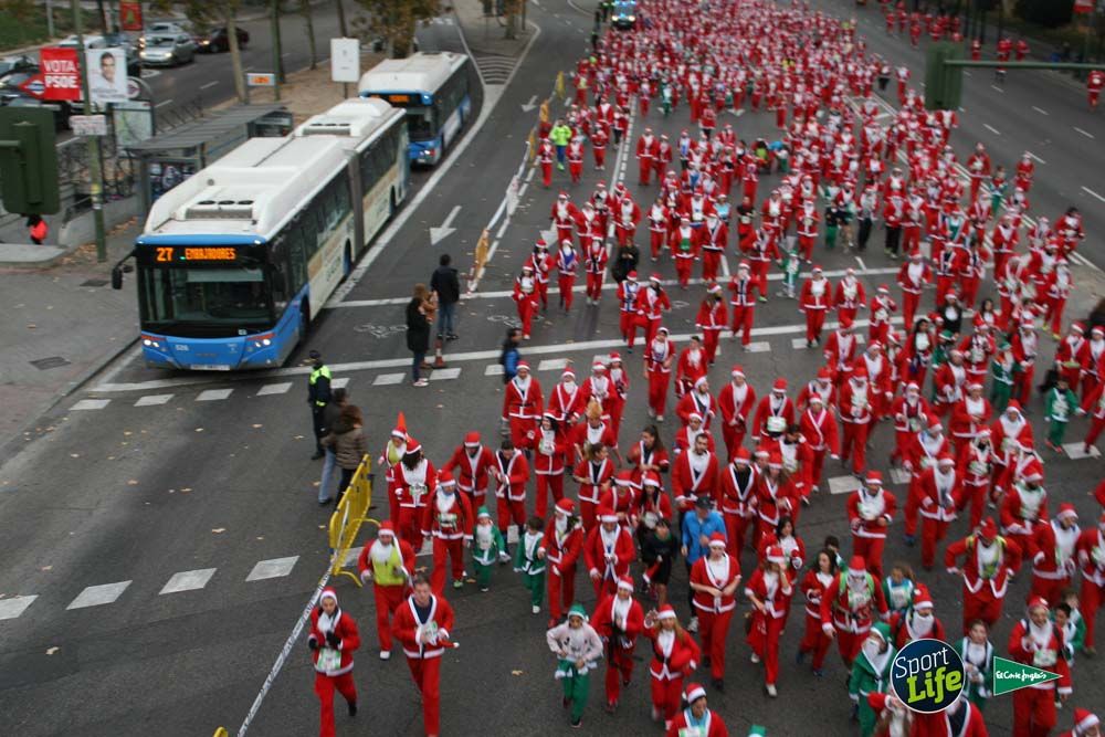 Carrera de Papá Noel, ambiente durante la carrera