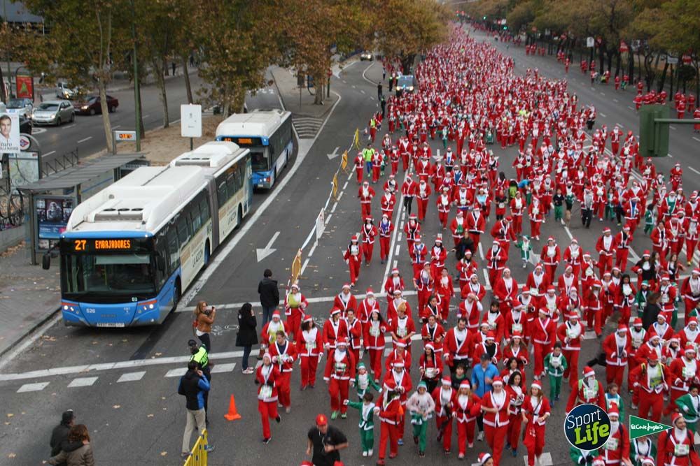 Carrera de Papá Noel, ambiente durante la carrera