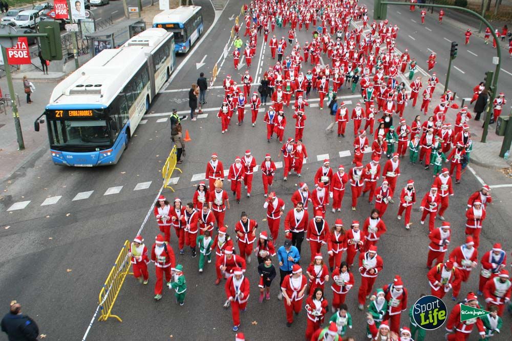 Carrera de Papá Noel, ambiente durante la carrera