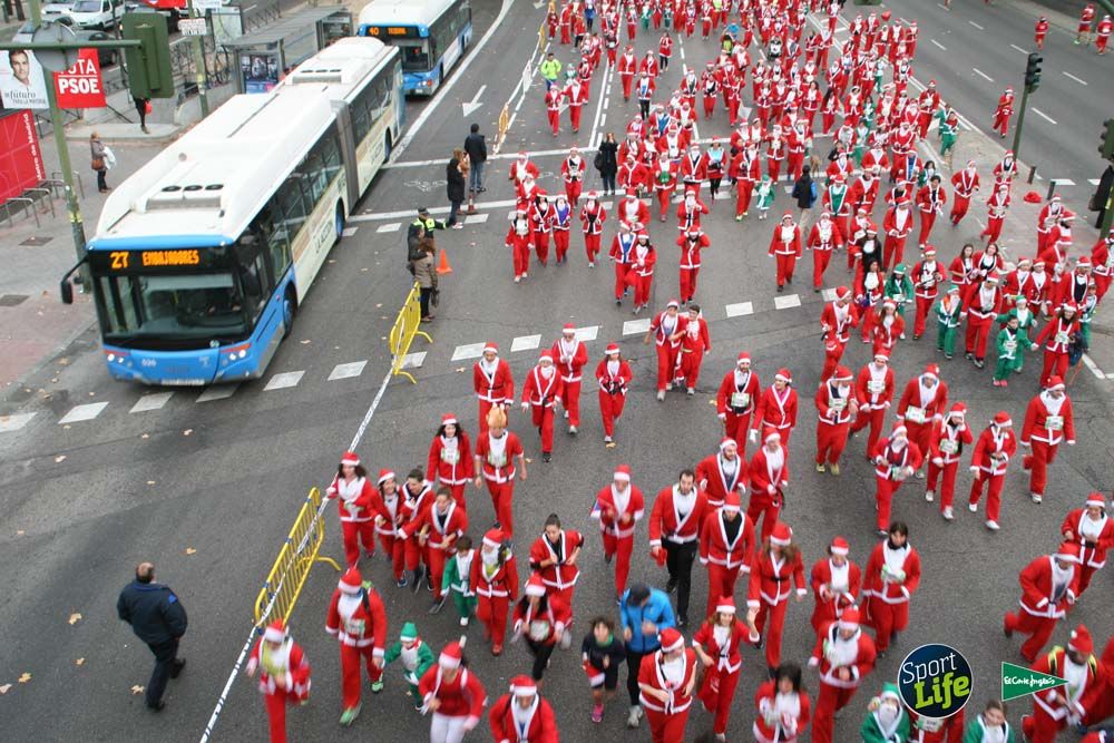Carrera de Papá Noel, ambiente durante la carrera