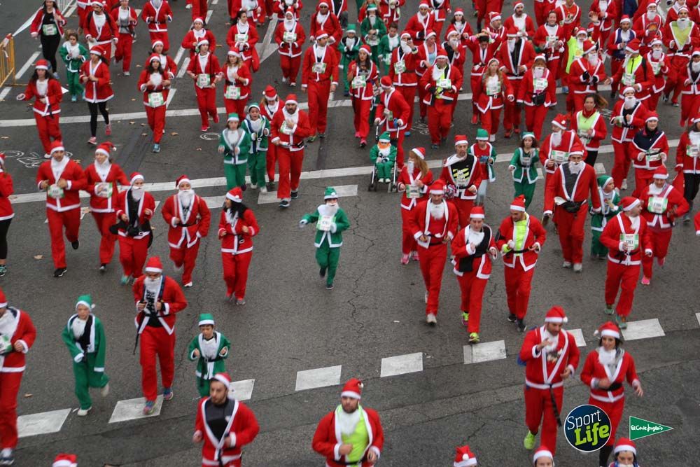 Carrera de Papá Noel, ambiente durante la carrera