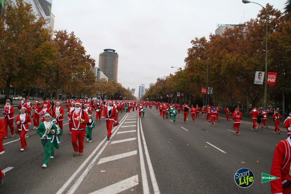 Carrera de Papá Noel, ambiente durante la carrera